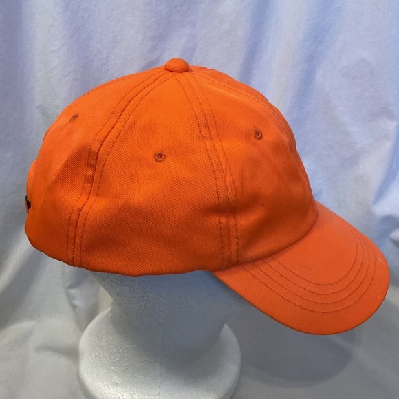 OC Solid Orange Strapback Hat Cap Outdoor Sports Safety Adjustable Stained - Picture 8 of 15
